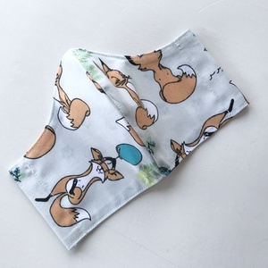 Róka mintás arcmaszk, szájmaszk, maszk-   Artiroka design -  - Meska.hu