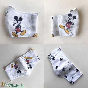 Mickey egér mintás kisgyerek maszk, arcmaszk, szájmaszk  - Artiroka design -  - Meska.hu