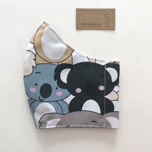 Koala mackó mintás arcmaszk, szájmaszk, maszk -  Artiroka design -  - Meska.hu