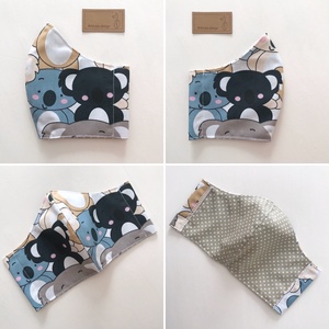 Koala mackó mintás arcmaszk, szájmaszk, maszk -  Artiroka design -  - Meska.hu