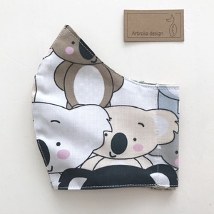Koala mackó mintás arcmaszk, szájmaszk, maszk -  Artiroka design -  - Meska.hu