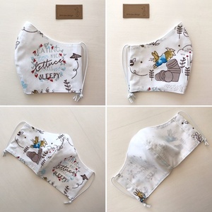 Nyuszi mintás arcmaszk, szájmaszk, maszk - Artiroka design -  - Meska.hu