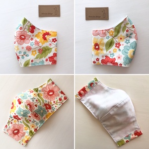 Virág  mintás  prémium pamut textil arcmaszk, szájmaszk, maszk -  Artiroka design - női - női - Meska.hu