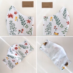 Hófehér, erdei tisztás kukucskáló rókával - mintás szájmaszk, maszk - Artiroka design -  - Meska.hu