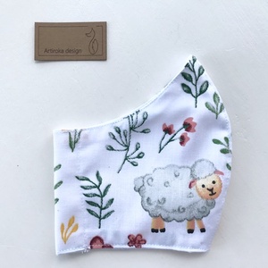 Hófehér, erdei tisztás, bárány mintás szájmaszk, arcmaszk, maszk  - Artiroka design -  - Meska.hu