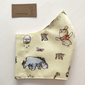 Micimackó, Tigris és szamár  mintás prémium arcmaszk, szájmaszk, maszk - Artiroka design -  - Meska.hu