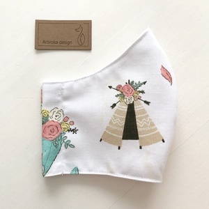 AKCIÓ - Róka mintás arcmaszk, szájmaszk, 8-12 éves gyerek maszk  - Artiroka design -  - Meska.hu