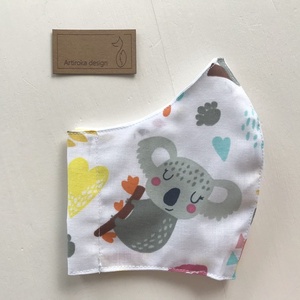 Színes koala mackó család mintás arcmaszk, szájmaszk, maszk -  Artiroka design - gyerek - gyerek - Meska.hu