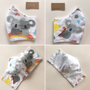 Színes koala mackó család mintás arcmaszk, szájmaszk, maszk -  Artiroka design - gyerek - gyerek - Meska.hu