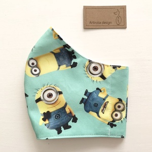 Minyon  mintás türkiz szájmaszk, maszk, arcmaszk - Artiroka design -  - Meska.hu