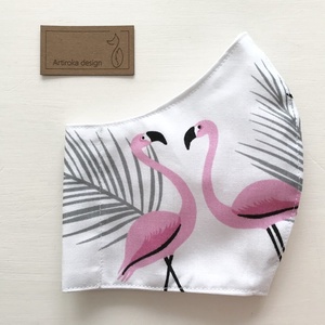 Flamingó mintás arcmaszk, szájmaszk, maszk - M méretben - Artiroka design - gyerek - gyerek - Meska.hu