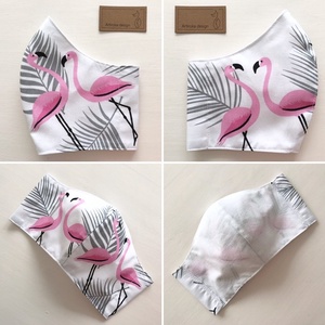 Flamingó mintás arcmaszk, szájmaszk, maszk - M méretben - Artiroka design - gyerek - gyerek - Meska.hu