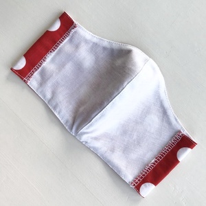 Piros pöttyös, alma mintás prémium szájmaszk, maszk, arcmaszk - Artiroka design -  - Meska.hu