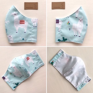 Ha rajtad a Láma, nincs dráma! Láma mintás, pamut textil arcmaszk, maszk - Artiroka design  - női - női - Meska.hu