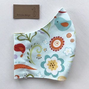 Prémium pamut textil, színes mintás arcmaszk, szájmaszk, maszk a nyári napokra - Artiroka design -  - Meska.hu