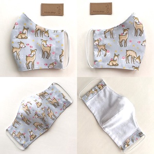 Bambi, őzike mintás prémium maszk, gyerek maszk, szájmaszk, arcmaszk prémium pamut textilből-  Artiroka design  -  - Meska.hu