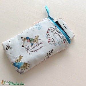 Nyuszis mobiltok Beatrix Potter designer textilből - Artiroka design -  - Meska.hu