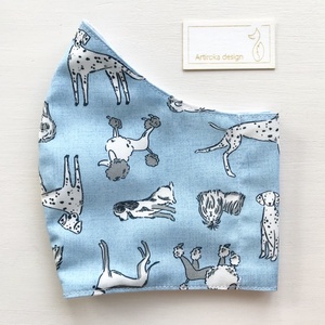 Kutya mintás prémium arcmaszk, szájmaszk, maszk - Artiroka design -  - Meska.hu