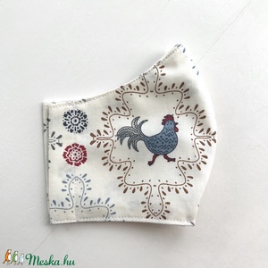 Tyúk és kakas mintás arcmaszk, szájmaszk, maszk - Artiroka design -  - Meska.hu