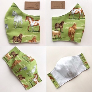 Lovas, ló mintás prémium arcmaszk, szájmaszk, gyerekmaszk, maszk - Artiroka design - gyerek - gyerek - Meska.hu