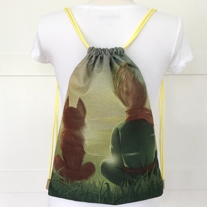 A kis herceg és a róka- mintás egyedi gymbag hátizsák - tornazsák edzéshez, úszáshoz - Artiroka design -  - Meska.hu