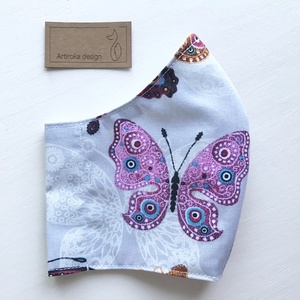 Pillangó mintás női arcmaszk, szájmaszk, maszk, gyerekmaszk - Artiroka design - női - női - Meska.hu