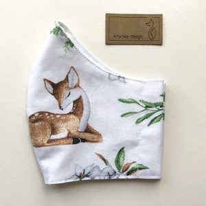 Női - Őzike mintás arcmaszk, szájmaszk, maszk - Artiroka design -  - Meska.hu