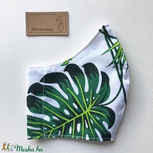  Pálma levél mintás maszk, arcmaszk, szájmaszk, gyerekmaszk - Artiroka design - női - női - Meska.hu