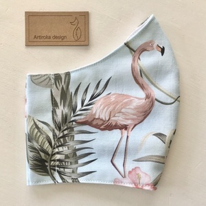 Flamingó mintás prémium arcmaszk, szájmaszk, maszk - Artiroka design - női - női - Meska.hu