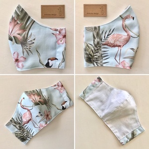 Flamingó mintás prémium arcmaszk, szájmaszk, maszk - Artiroka design - női - női - Meska.hu