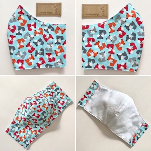 Róka - Móka mintás PRÉMIUM maszk, arcmaszk, szájmaszk, gyerekmaszk - Artiroka design - női - női - Meska.hu