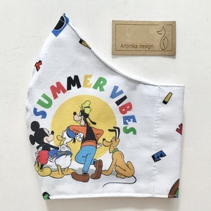  Miki egér, Plútó és Goffy kutya és Donald kacsa mintás prémium arcmaszk, szájmaszk- M méret - Artiroka design - férfi & uniszex - férfi & uniszex - Meska.hu