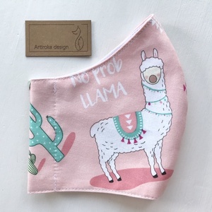 Ha rajtad a Láma, nincs DRÁMA! Láma mintás PRÉMIUM pamut textil arcmaszk, szájmaszk, maszk -  Artiroka design - női - női - Meska.hu