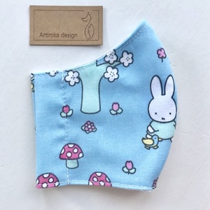 Nyuszi mintás prémium arcmaszk, szájmaszk, maszk - gyerek méret - XS méret-  Gyereknap - Artiroka design - gyerek - gyerek - Meska.hu