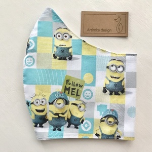  Minyon  mintás prémium szájmaszk, maszk, arcmaszk - Artiroka design - gyerek - gyerek - Meska.hu