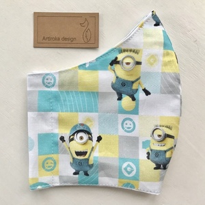  Minyon  mintás prémium szájmaszk, maszk, arcmaszk - Artiroka design - gyerek - gyerek - Meska.hu