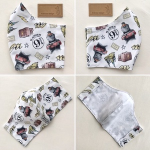 Harry Potter - Roxfort gyorsvonat, 9 3/4. vágány mintás arcmaszk - S MÉRET KÉSZLETEN- Artiroka design - gyerek - gyerek - Meska.hu