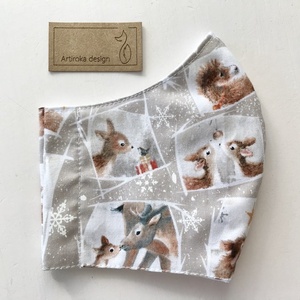 Bambi, őzike mintás prémium maszk, gyerek maszk, szájmaszk, arcmaszk prémium pamut textilből-  Artiroka design  - női - női - Meska.hu
