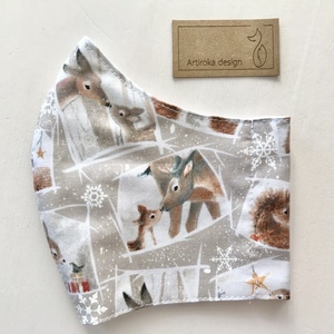 Bambi, őzike mintás prémium maszk, gyerek maszk, szájmaszk, arcmaszk prémium pamut textilből-  Artiroka design  - női - női - Meska.hu