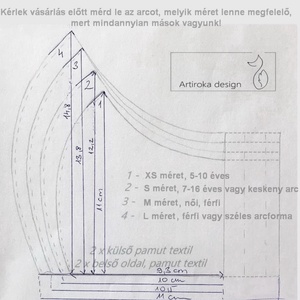 Piroska és a farkas mintás prémium maszk, gyerek maszk, szájmaszk, arcmaszk -  Artiroka design  - maszk, arcmaszk - női - Meska.hu