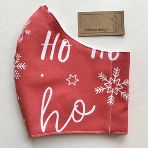 Ho-ho-ho, hamarosan itt a Télapó! - prémium pamut textilből készült maszk, arcmaszk, gyerekmaszk  - Artiroka design  - női - női - Meska.hu