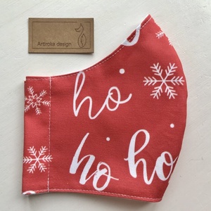 Ho-ho-ho, hamarosan itt a Télapó! - prémium pamut textilből készült maszk, arcmaszk, gyerekmaszk  - Artiroka design  - női - női - Meska.hu