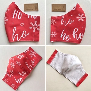 Ho-ho-ho, hamarosan itt a Télapó! - prémium pamut textilből készült maszk, arcmaszk, gyerekmaszk  - Artiroka design  - női - női - Meska.hu