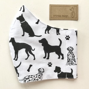 Kutya mintás pamut arcmaszk, szájmaszk, maszk, gyerekmaszk - tacskó, beagle - Artiroka design - gyerek - gyerek - Meska.hu
