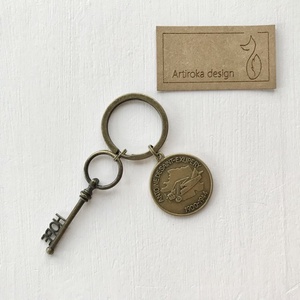 Kis herceg  mintás egyedi kulcstartó Vintage kulcs medállal  - Artiroka design - ékszer - nyaklánc - medál - Meska.hu
