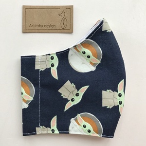 Baby Yoda mintás prémium arcmaszk, szájmaszk, maszk, gyerekmaszk - Star Wars  - rtiroka design - gyerek - gyerek - Meska.hu