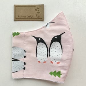 Pingvin mintás pamut textil arcmaszk, szájmaszk, maszk, gyerekmaszk -   Artiroka design - gyerek - gyerek - Meska.hu