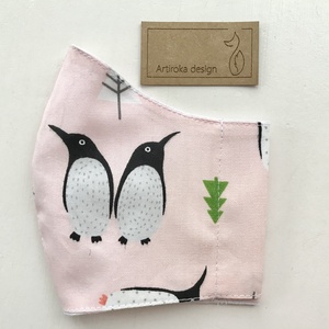 Pingvin mintás pamut textil arcmaszk, szájmaszk, maszk, gyerekmaszk -   Artiroka design - gyerek - gyerek - Meska.hu