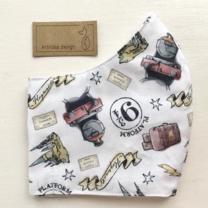 Harry Potter Roxfort expressz mintás szűrőbetét tartós maszk, szájmaszk - egyedi megrendelés M méret  - Artiroka design - férfi & uniszex - férfi & uniszex - Meska.hu