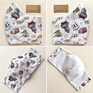 Harry Potter Roxfort expressz mintás szűrőbetét tartós maszk, szájmaszk - egyedi megrendelés M méret  - Artiroka design - férfi & uniszex - férfi & uniszex - Meska.hu